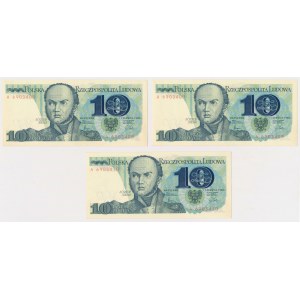 10 zł 1982 - A - kolejne numery (3szt)