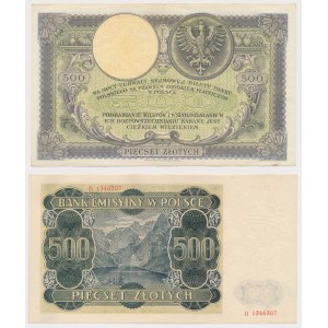 500 złotych 1919 i 1940 - zestaw (2szt)