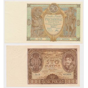 50 zł 1929 i 100 zł 1934 - zestaw (2szt)