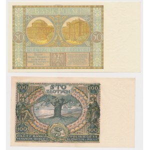 50 zł 1929 i 100 zł 1934 - zestaw (2szt)