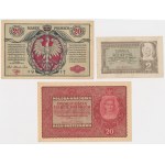 Set of 3 including 20 marks General and 2 gold 1941 AA.