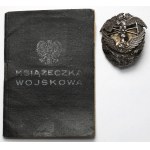 Odznaka, 3 Pułk Wojsk (Saperów) Kolejowych [39] - w SREBRZE + Książeczka wojskowa PRL