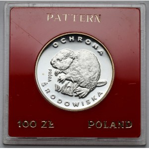 Próba SREBRO 100 złotych 1978 Bóbr