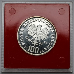 Próba SREBRO 100 złotych 1978 Bóbr