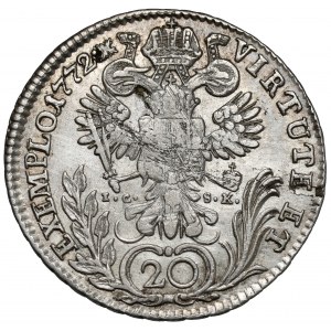 Austria, Józef II, 20 krajcarów 1772-A, Wiedeń