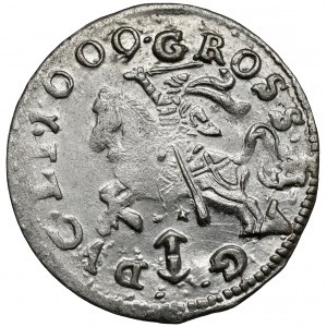 Zygmunt III Waza, Grosz Wilno 1609 - piękny
