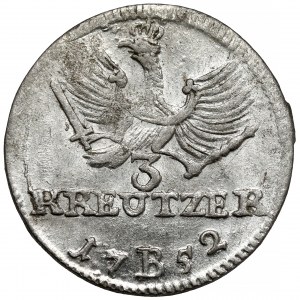 Śląsk, Fryderyk II Wielki, 3 krajcary 1752-B, Wrocław