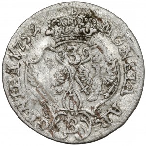 Śląsk, Fryderyk II Wielki, 3 krajcary 1752-B, Wrocław