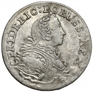 Śląsk, Fryderyk II Wielki, 3 krajcary 1755-B, Wrocław