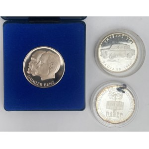 Niemcy, Srebrne medale DDR - zestaw (3szt)