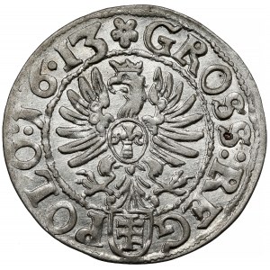 Zygmunt III Waza, Grosz Kraków 1613 - piękny