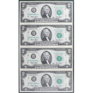 Eksponat odnoszący się do Deklaracji Niepodległości 1776 i Tomasa Jeffersona - z wykorzystaniem banknotów $2