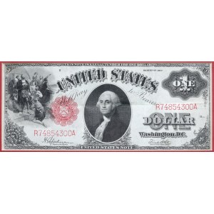 USA, 1 Dollar 1917 - bardzo ładny - za szybą i w ramie ściennej