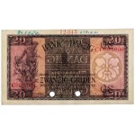 Gdańsk 20 guldenów 1932 MUSTER C 000,0001 / C 1,000,000 - NIENOTOWANY wzór nakładowy