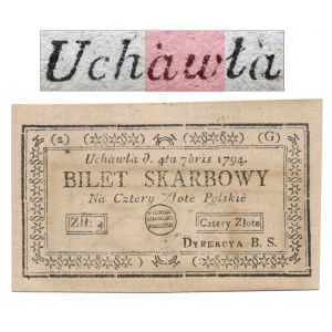 4 złote 1794 - (2)(G) - błąd UCHAWŁA
