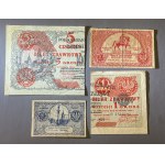 Zestaw groszowych Biletów zdawkowych 1924 - ładne i rzadkie (4szt)