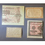 Zestaw groszowych Biletów zdawkowych 1924 - ładne i rzadkie (4szt)