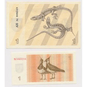 Litwa, 2x 1 Talonas 1991 i 1992 (2szt)
