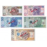 Set of MODELS 10 - 200 PLN 1994 No. 010 (5pcs)