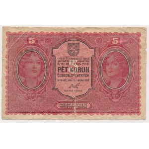 Czechosłowacja, 5 Korun 1919