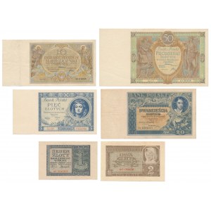 Zestaw 1 - 50 zł 1929-1941 (6szt)