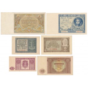 Zestaw od 1 do 10 zł 1929-1946 (6szt)