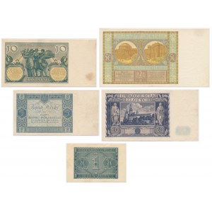 Zestaw banknotów polskich 1929-1941 (5szt)