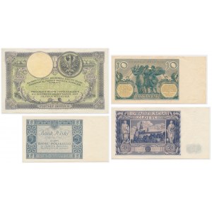 Zestaw 5, 10, 20 i 500 zł 1919-1936 (4szt)