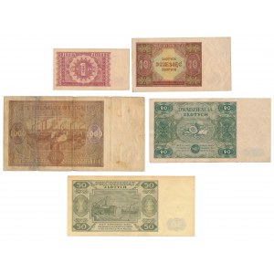 Zestaw 1 - 1.000 zł 1946-1948 (5szt)