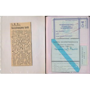 Albumik Kartek Zaopatrzeniowych PRL (ok. 119szt)