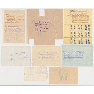 Zestaw kartek zaopatrzeniowych PRL - w tym wczesna 1948 (7szt)