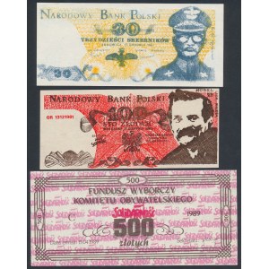 Solidarność - Srebrniki, Wałęsa i Fundusz Wyborczy (3szt)