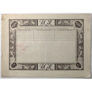 BGK, List zastawny 1.000 zł 1931