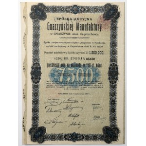 Spółka Akc. Gnaszyńskiej Manufaktury, Em.1, 50x 150 zł 1932
