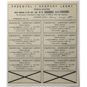 Przemysł i Eksport Leśny, 100x 1.000 mkp 1923 - imienna uprzywilejowana