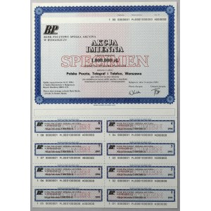 Bank Pocztowy Sp. Akc. w Bydgoszczy, 1 mln zł 1990 - SPECIMEN