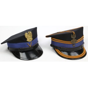 PRL / III RP, Czapki strażackie - zestaw (2szt)
