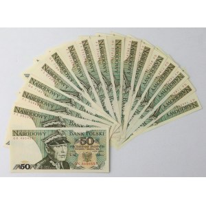 50 zł 1986-1988 - FL, FS, GK, GL, HY - zestaw (17szt)