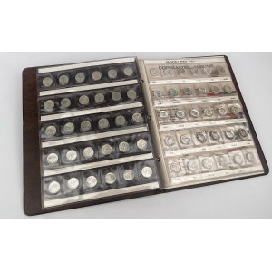 USA, Roosevelt Dimes 1946-1975 - mennicze - duży zestaw w klaserze