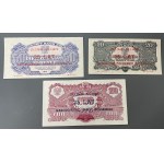 Zestaw banknotów na z NADRUKAMI, różnego rodzaju kopii, facsimile itp.