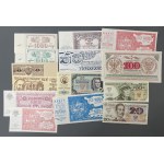 Zestaw banknotów na z NADRUKAMI, różnego rodzaju kopii, facsimile itp.