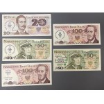Zestaw banknotów na z NADRUKAMI, różnego rodzaju kopii, facsimile itp.
