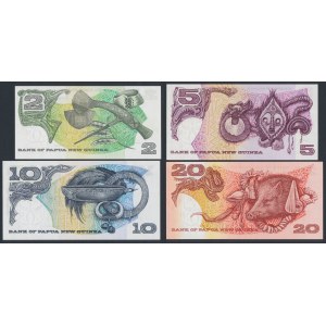 Papua-Nowa Gwinea - zestaw 4 szt. z Nr 481 - 2, 5, 10 i 20 Kina ND (1975)