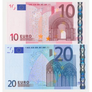 Unia Europejska, 10 i 20 Euro 2002 (2szt)