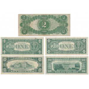 USA, Zestaw 5 szt. banknotów z lat 1917-1977