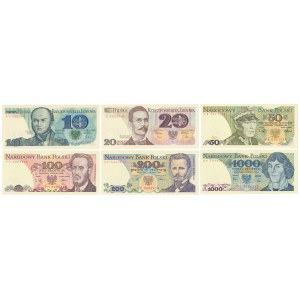 Zestaw 10 - 1.000 zł 1982-1988 (6szt)