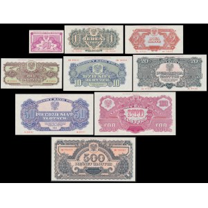 Komplet REPRINTÓW emisji 1944/1974 (9szt)