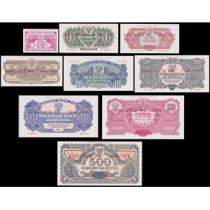 Komplet REPRINTÓW emisji 1944/1979 (9szt)