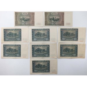 50 i 100 zł 1941 - zestaw (9szt)