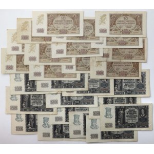 10 i 20 złotych 1940 - zestaw (26szt)